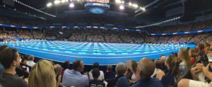 Swimming Olympic Trials. Just before finals. 